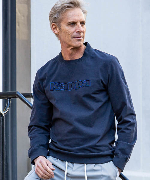 Kappa（カッパ）の「Kappa(カッパ)OMINIロゴ 3D刺繍ロゴプルオーバー（パーカー・メンズ・ホワイト/ブラック/グリーン/ネイビー/マスタード・SMALL/MEDIUM/LARGE）」の4枚目の写真