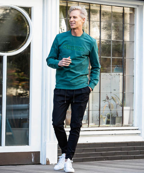 Kappa（カッパ）の「Kappa(カッパ)OMINIロゴ 3D刺繍ロゴプルオーバー（パーカー・メンズ・ホワイト/ブラック/グリーン/ネイビー/マスタード・SMALL/MEDIUM/LARGE）」の8枚目の写真