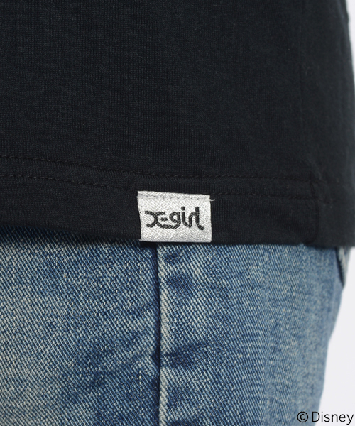 X-girl（エックスガール）の「Disney（ディズニー） / SUPER GIRLS S/S BIG TEE（Tシャツ/カットソー・レディース・ホワイト/ブラック・ONE SIZE）」の7枚目の写真