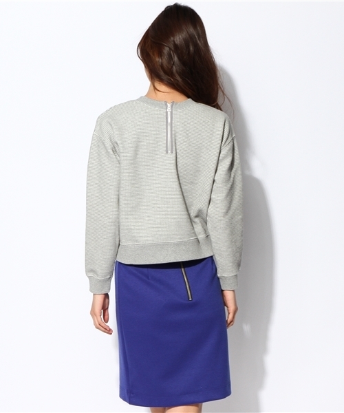 ROSE BUD（ローズバッド）の「LCTT-14103 C/N L/S P/O（スウェット・レディース・イエロー/ネイビー/グレー・ONE SIZE）」の9枚目の写真