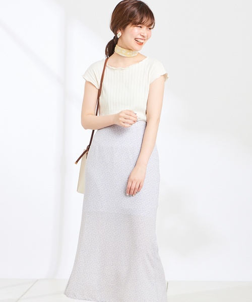 natural couture(ナチュラルクチュール)の「レトロジャガード波々×ローレンチTシャツ(Tシャツ/カットソー・レディース・ブラック/ベージュ/オレンジ/アイボリー・FREE)」の18枚目の写真