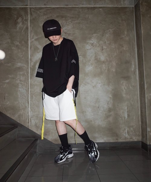 rovtski（ロフトスキー）の「【ビッグシルエット】INLAY JERZY 230G PATCH SWEAT SS/インレイジャージー パッチスウェット半袖（Tシャツ/カットソー・メンズ・ホワイト/ブラック/ベージュ/ピンク・FREE）」の15枚目の写真