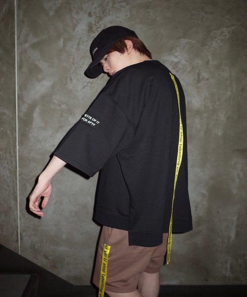 rovtski（ロフトスキー）の「【ビッグシルエット】INLAY JERZY 230G PATCH SWEAT SS/インレイジャージー パッチスウェット半袖（Tシャツ/カットソー・メンズ・ホワイト/ブラック/ベージュ/ピンク・FREE）」の20枚目の写真