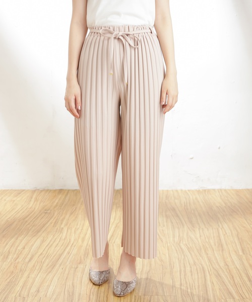 natural couture(ナチュラルクチュール)の「太プリーツリブカットパンツ(その他パンツ・レディース・ブラック/カーキ/モカ/ライトベージュ・FREE)」の20枚目の写真