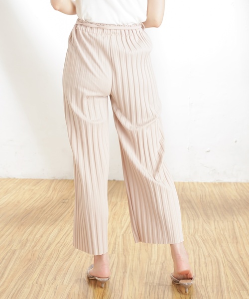 natural couture(ナチュラルクチュール)の「太プリーツリブカットパンツ(その他パンツ・レディース・ブラック/カーキ/モカ/ライトベージュ・FREE)」の18枚目の写真