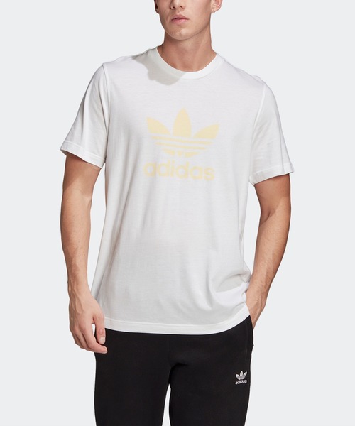 adidas Originals（アディダスオリジナルス）の「adidas Originals/アディダス オリジナルス TREFOIL TEE/トレフォイル Tシャツ（Tシャツ/カットソー・メンズ・ホワイト/ブラック/ネイビー/ホワイト×グリーン/ホワイト×イエロー・S/M/L/XL）」の4枚目の写真