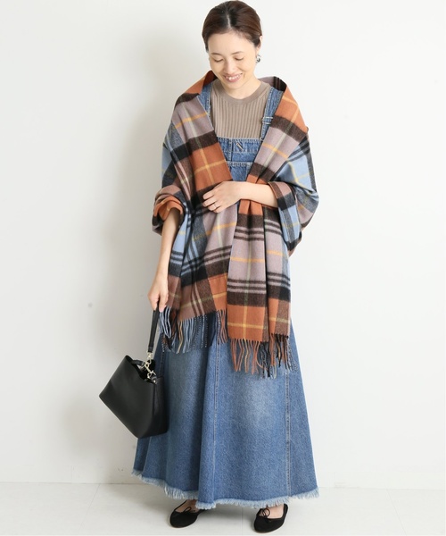 SLOBE IENA（スローブイエナ）の「TWEEDMILL×SLOBE別注 EX ストール◆（ストール/ショール・レディース・ベージュ/ナチュラル/ブルー/イエロー・FREE）」の14枚目の写真