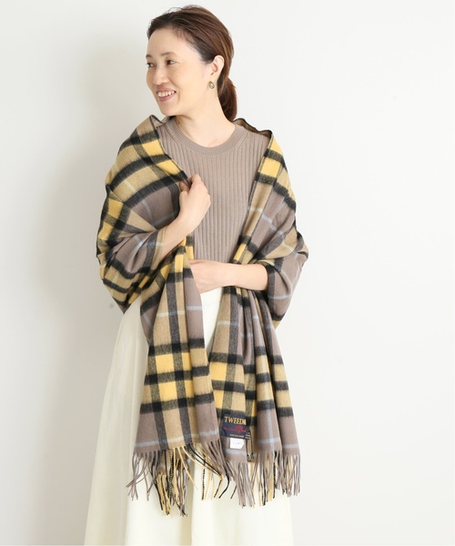 SLOBE IENAツイードミルSLOBE別注 チェックストール SLOBE IENA（スローブイエナ）の「【TWEEDMILL/ツイードミル
