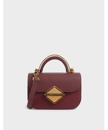 CHARLES & KEITH | メタリックアクセント ミニトップハンドルバッグ / Metallic Accent Mini Top Handle Bag(ハンドバッグ)