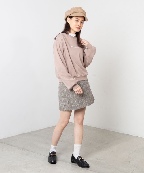 WEGO（ウィゴー）の「WEGO/【セットアップ対応商品】起毛チェックラップミニスカート（スカート・レディース・ブラウン系その他2/グレー系その他2・FREE）」の6枚目の写真