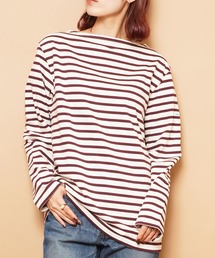B211 COTTON LOURD Basque Shirt ボートネック コットンロード フレンチバスクシャツ
