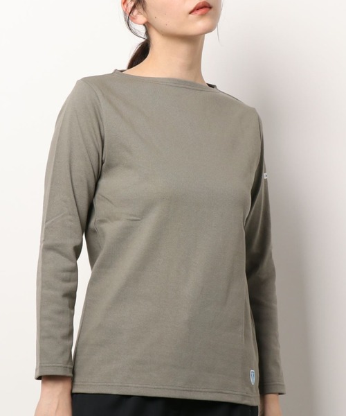 ORCIVAL(オーシバル)の「B211 COTTON LOURD Basque Shirt ボートネック コットンロード フレンチバスクシャツ(Tシャツ/カットソー・レディース・ホワイト/グレイッシュベージュ/ネイビー/キナリ/ブラック/ダークブラウン/ダークグレー/パープル系その他2/ベージュ系その他4/ネイビー系/ベージュ系その他5/ブラウン系その他/グレー系その他/パープル系その他/ベージュ系その他2/ブラック系その他/グレー系その他2/ベージュ系その他6/ベージュ系その他3/ベージュ系/グレー/アイボリー系1/アイボリー系2/ホワイト系その他/ブラウン系その他2/アイボリー系5/アイボリー系4/ベージュ系その他7/アイボリー系3/ホワイト系その他3/ホワイト系1/ホワイト系その他5/ホワイト系2/ホワイト系その他2/ホワイト系その他7/ホワイト系その他6/ホワイト系その他4/グリーン系その他/ダークブラウン系1/ブラック系その他2/ブルー系その他/グレー系その他3/ホワイト系4/ベージュ系1/ホワイト系3/ブルー系その他2・4/5/6/1/2/3/0/7/8)」の19枚目の写真