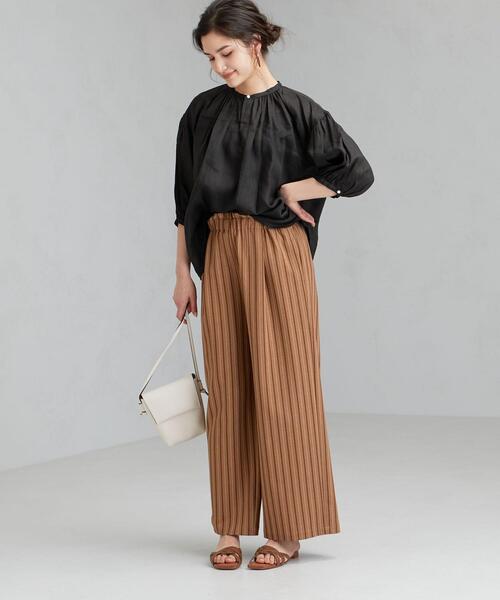 ルグラジック　シアーブラウス Bshop｜LE GLAZIK | シアー ギャザープルオーバーブラウス WOMEN