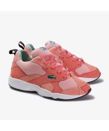 Lacoste ラコステのスニーカー ピンク 桃色系 紐 通販 Zozotown