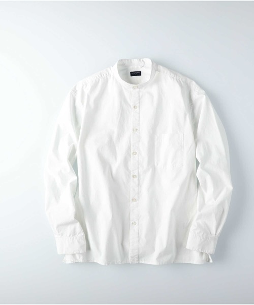 BACK NUMBER(バックナンバー)の「【BACK NUMBER】レギュラーバンドカラーシャツ(シャツ/ブラウス・メンズ・ホワイト/グリーン/ライトブラウン・M/L/XL)」の6枚目の写真