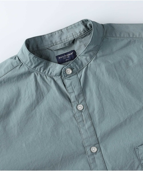 BACK NUMBER(バックナンバー)の「【BACK NUMBER】レギュラーバンドカラーシャツ(シャツ/ブラウス・メンズ・ホワイト/グリーン/ライトブラウン・M/L/XL)」の9枚目の写真