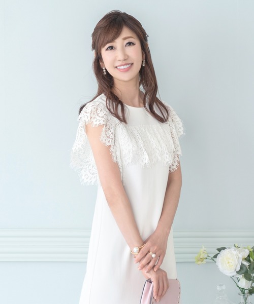 Prima Scherrer(プリマシェレル)の「ワンピース レース ポンチ Prima Scherrer(ワンピース・レディース・ネイビー/ホワイト/ピンク・M/S)」の5枚目の写真