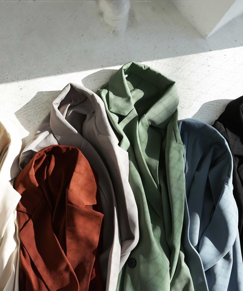 antiqua（アンティカ）の「カラージャケット（テーラードジャケット・レディース・ブラック/ホワイト系その他/ブラウン系その他/グリーン系その他/ブルー系その他/グレイッシュベージュ・FREE）」の21枚目の写真