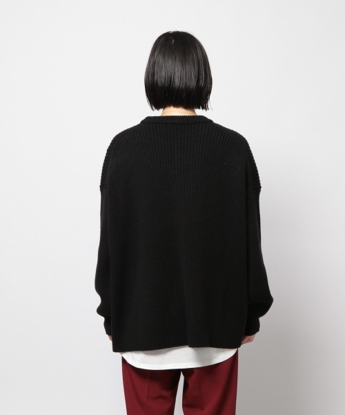 PAGEBOY（ページボーイ）の「フロントスリットプルオーバー（ニット/セーター・レディース・アクア/ブラック/オフホワイト・FREE）」の13枚目の写真