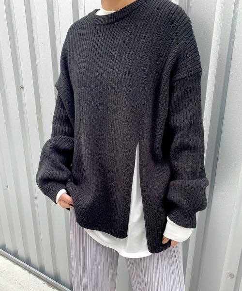 PAGEBOY（ページボーイ）の「フロントスリットプルオーバー（ニット/セーター・レディース・アクア/ブラック/オフホワイト・FREE）」の20枚目の写真