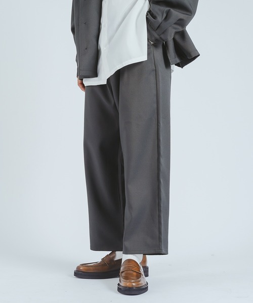 epnok（エプノック）の「ツイル1タックワイドパンツ/スラックス(SET UP)（その他パンツ・メンズ・ダークブラウン/ダークグレー/ブラック・LARGE/MEDIUM）」の2枚目の写真