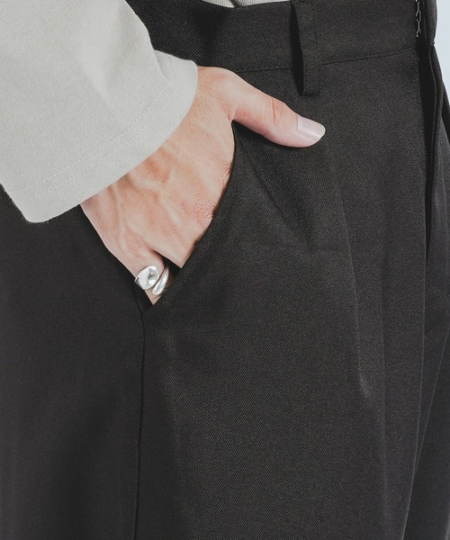 epnok（エプノック）の「ツイル1タックワイドパンツ/スラックス(SET UP)（その他パンツ・メンズ・ダークブラウン/ダークグレー/ブラック・LARGE/MEDIUM）」の21枚目の写真