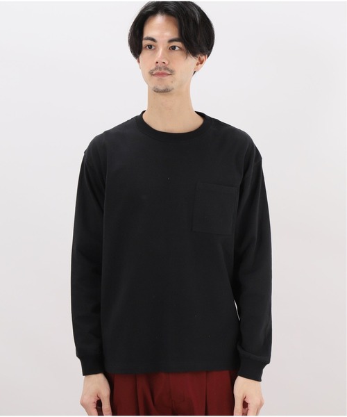 417 EDIFICE（フォーワンセブンエディフィス）の「ヘビーオンスクルーネック ロングスリーブ　TEE（Tシャツ/カットソー・メンズ・ブラック/ホワイト/キャメル/グリーン/オレンジ・SMALL/MEDIUM/LARGE）」の7枚目の写真