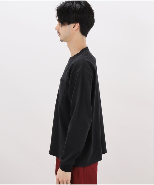 417 EDIFICE（フォーワンセブンエディフィス）の「ヘビーオンスクルーネック ロングスリーブ　TEE（Tシャツ/カットソー・メンズ・ブラック/ホワイト/キャメル/グリーン/オレンジ・SMALL/MEDIUM/LARGE）」の8枚目の写真