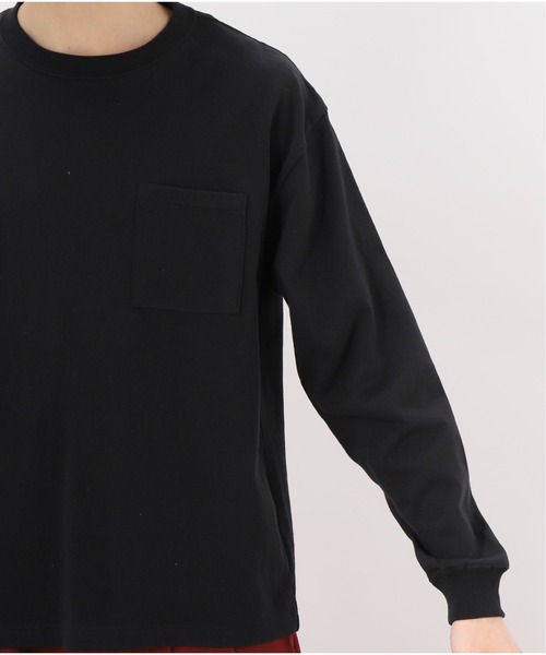 417 EDIFICE（フォーワンセブンエディフィス）の「ヘビーオンスクルーネック ロングスリーブ　TEE（Tシャツ/カットソー・メンズ・ブラック/ホワイト/キャメル/グリーン/オレンジ・SMALL/MEDIUM/LARGE）」の12枚目の写真