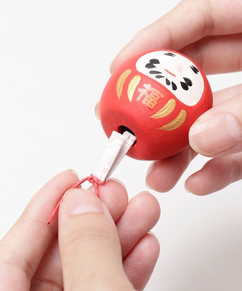 カヤ（カヤ）の「【カヤ】民芸陶器みくじ 達磨（フィギュア・レディース・イエロー/ホワイト/ブルー/グリーン/レッド/ピンク・FREE）」の10枚目の写真