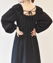 w closet | スクエアネックシャーリング長袖ワンピース(ワンピース)