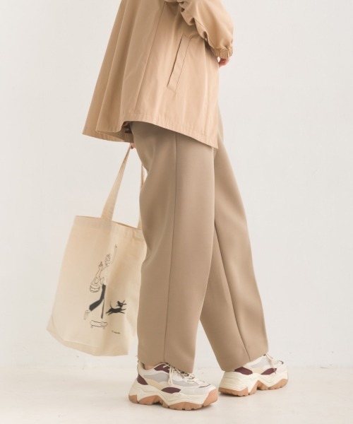 OMNES（オムネス）の「スポンジポンチタックパンツ（その他パンツ・レディース・ベージュ/モカ/ネイビー・LARGE/MEDIUM）」の5枚目の写真