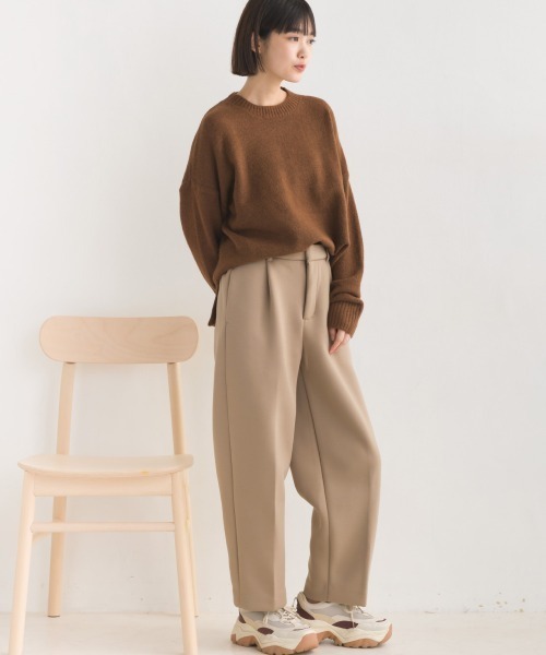 OMNES（オムネス）の「スポンジポンチタックパンツ（その他パンツ・レディース・ベージュ/モカ/ネイビー・LARGE/MEDIUM）」の10枚目の写真
