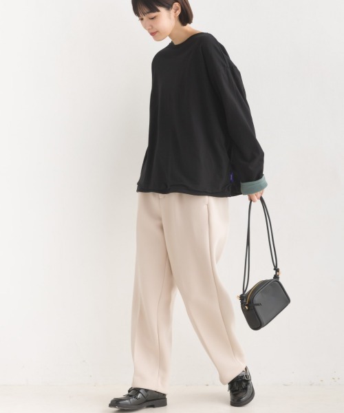 OMNES（オムネス）の「スポンジポンチタックパンツ（その他パンツ・レディース・ベージュ/モカ/ネイビー・LARGE/MEDIUM）」の15枚目の写真