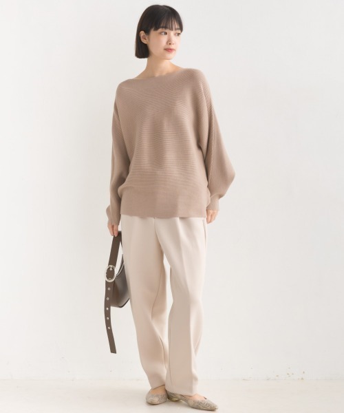 OMNES（オムネス）の「スポンジポンチタックパンツ（その他パンツ・レディース・ベージュ/モカ/ネイビー・LARGE/MEDIUM）」の16枚目の写真