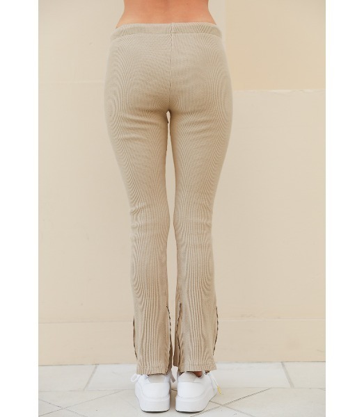 ALEXIA STAM（アリシアスタン）の「Zip Hem Rib Pants/ジップヘムリブパンツ（その他パンツ・レディース・ベージュ/アイボリー/モカ・S/M）」の17枚目の写真