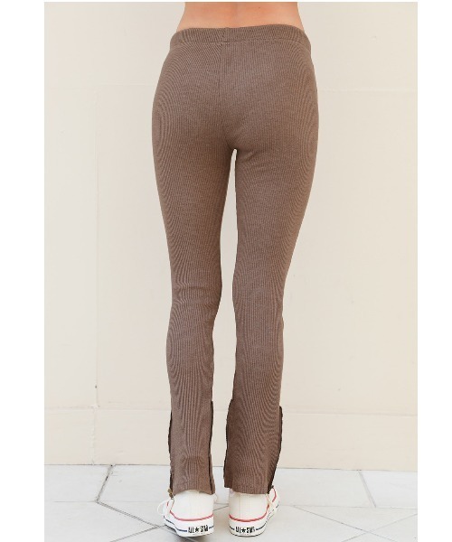 ALEXIA STAM（アリシアスタン）の「Zip Hem Rib Pants/ジップヘムリブパンツ（その他パンツ・レディース・ベージュ/アイボリー/モカ・S/M）」の10枚目の写真