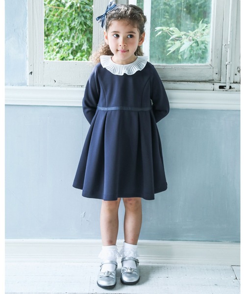 BeBe（ベベ）の「BeBe/ビジューバックルリボン付きストラップシューズ （17～20cm）（バレエシューズ・キッズ・ブラック/グレー・20/18/17/19）」の7枚目の写真