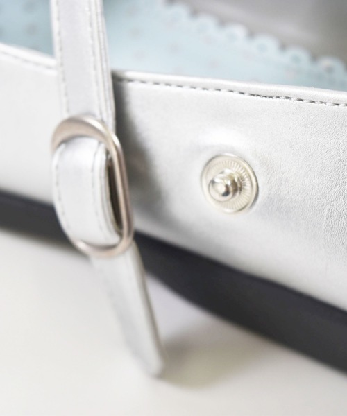 BeBe（ベベ）の「BeBe/ビジューバックルリボン付きストラップシューズ （17～20cm）（バレエシューズ・キッズ・ブラック/グレー・20/18/17/19）」の22枚目の写真