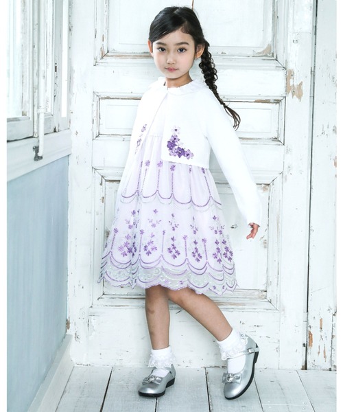 BeBe（ベベ）の「BeBe/ビジューバックルリボン付きストラップシューズ （17～20cm）（バレエシューズ・キッズ・ブラック/グレー・20/18/17/19）」の8枚目の写真