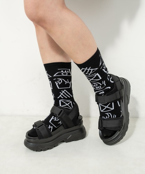 RASVOA（ラスボア）の「クオリティソックス（ソックス/靴下・レディース・オフホワイト/ブラック・FREE）」の5枚目の写真