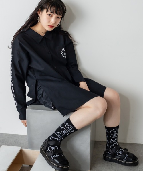 RASVOA（ラスボア）の「クオリティソックス（ソックス/靴下・レディース・オフホワイト/ブラック・FREE）」の7枚目の写真