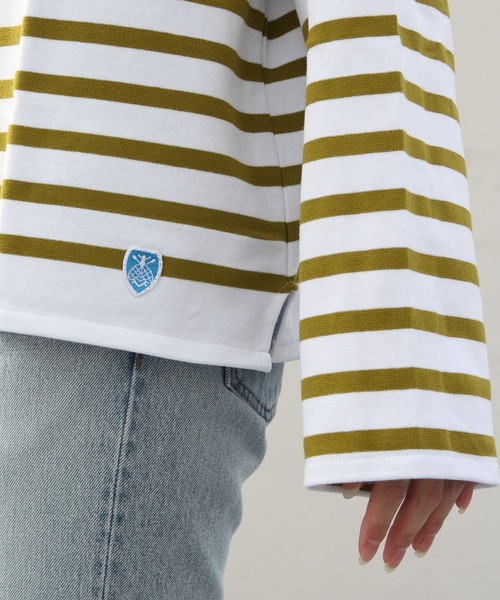 ORCIVAL（オーシバル）の「ORCIVAL/オーシバル　ラッセルボーダーワイドシルエット　RACHEL WIDE #6819（Tシャツ/カットソー・レディース・ブルー/ブラック/オリーブ/チャコールグレー/ベージュ/ダークグリーン/ダークネイビー・1）」の15枚目の写真