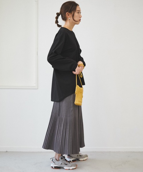 AZUL ENCANTO（アズールエンカント）の「キャンバスプリーツスカート（スカート・レディース・マルチ/オフホワイト/パープル/ライトブラック・FREE）」の17枚目の写真