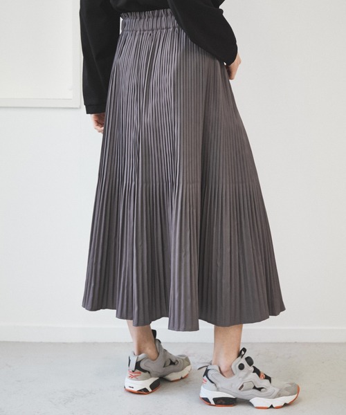 AZUL ENCANTO（アズールエンカント）の「キャンバスプリーツスカート（スカート・レディース・マルチ/オフホワイト/パープル/ライトブラック・FREE）」の15枚目の写真