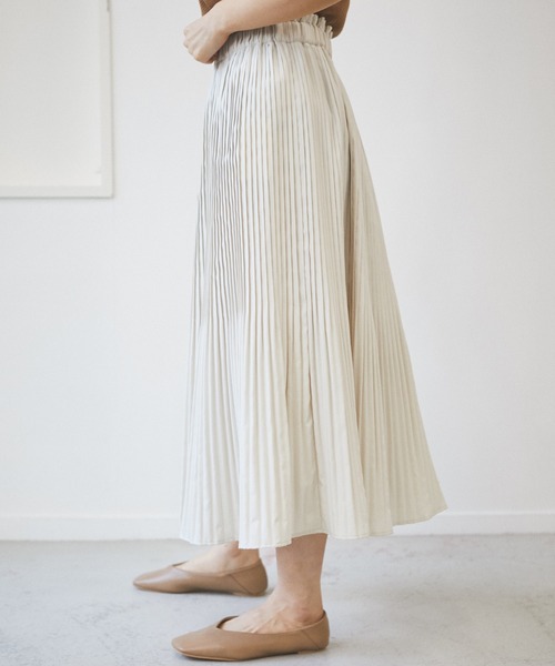 AZUL ENCANTO（アズールエンカント）の「キャンバスプリーツスカート（スカート・レディース・マルチ/オフホワイト/パープル/ライトブラック・FREE）」の6枚目の写真