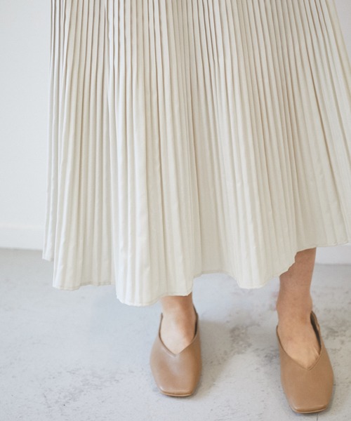 AZUL ENCANTO（アズールエンカント）の「キャンバスプリーツスカート（スカート・レディース・マルチ/オフホワイト/パープル/ライトブラック・FREE）」の9枚目の写真