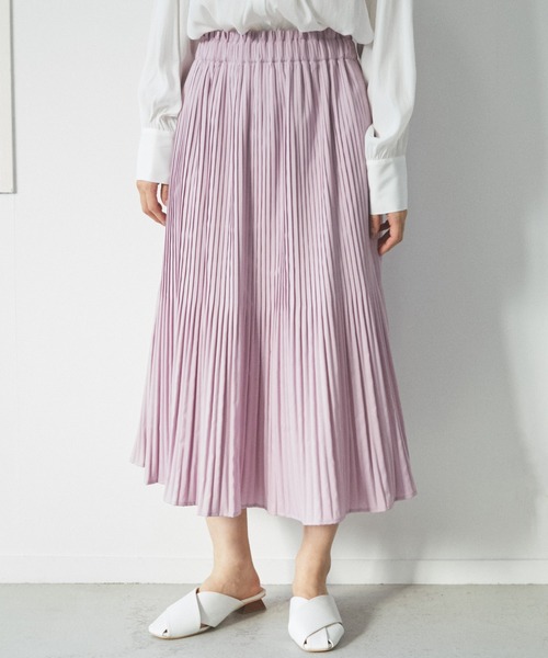 AZUL ENCANTO（アズールエンカント）の「キャンバスプリーツスカート（スカート・レディース・マルチ/オフホワイト/パープル/ライトブラック・FREE）」の21枚目の写真