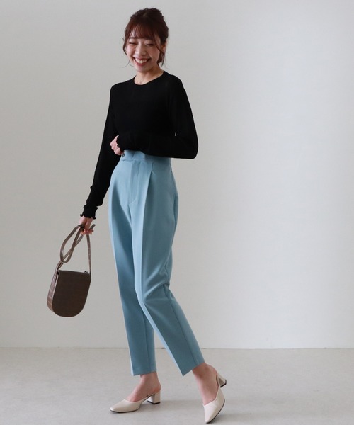 Cheek(チーク)の「ランダムリブシアーニット(Tシャツ/カットソー・レディース・アイボリー/ブラック/シルバーグレー/グリーン系その他・MEDIUM)」の9枚目の写真