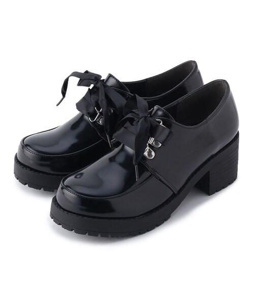 cs T&P(シーエスティーアンドピー)の「サテンリボンマニッシュ(パンプス・レディース・ワインレッド/ブラック/ダークブラウン・M/LL/L/S)」の1枚目の写真